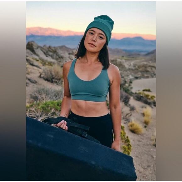 Prana Flip It Beanie Cove Teal Blue Unisex Men Women Sustainable OS $35 MSRP - Picture 2 of 5